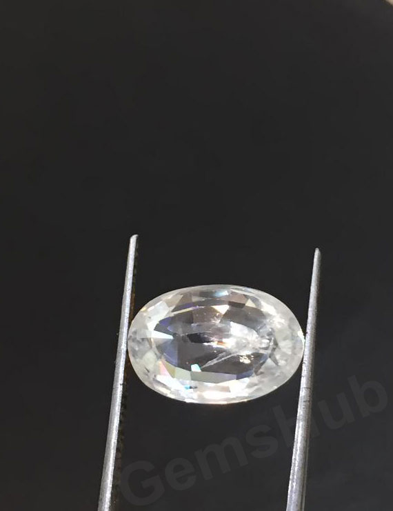 6.25 ct Natural White Zircon